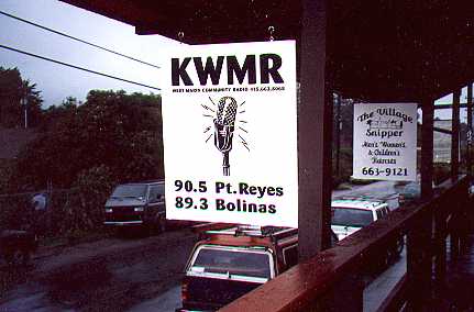 The entrance to the upstairs studio and office of KWMR Radio