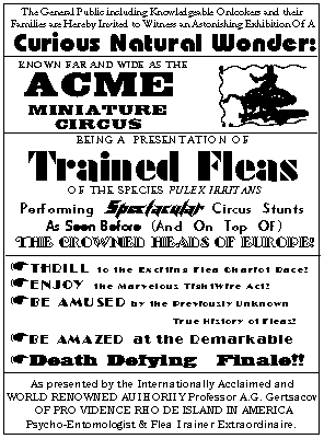 --A
Victorian Flea circus poster--