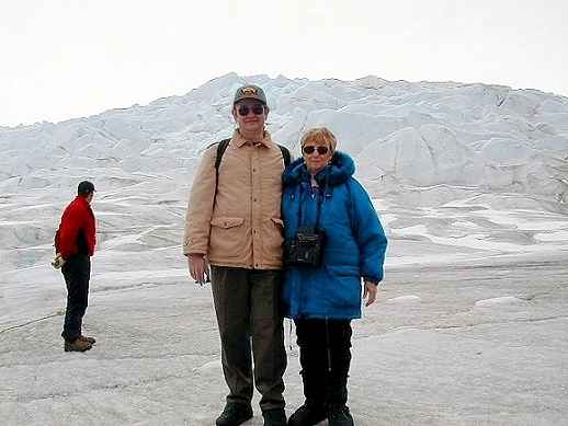 Mom and me on Mendenhall Glacier