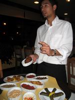 We get the skinny (which we were not after all was done and eaten) on the appetizers.