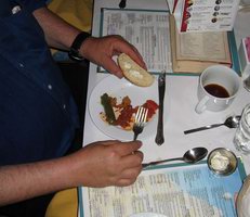 Tucking in to the appetizers - but is there room for the main course?
