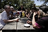 (deadeye), (kathbran), (june), (julieswn), Mrs. deadeye, (chrys), (gail) at the conversation table, with (ray-coshow) in the background