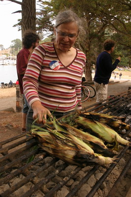 Gail prepares one of many great food items