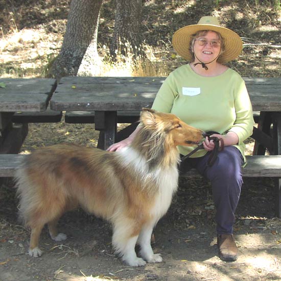 margew and her dog, Rembrandt.