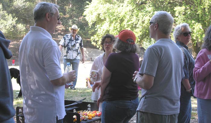 The grill's fired up, the people are hungry
