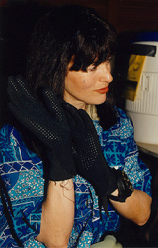 "The photo of Maria in her rubber skin-diving gloves could probably fetch big bucks from "Rubber Fetish" magazine: the pose is unintentionally suggestive. Or maybe I just have a twisted mind." -- (jayson)