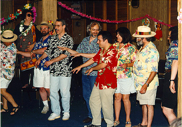 "Oh, did anyone mention the wonderful aloha shirted hula line!" -- (goodston)